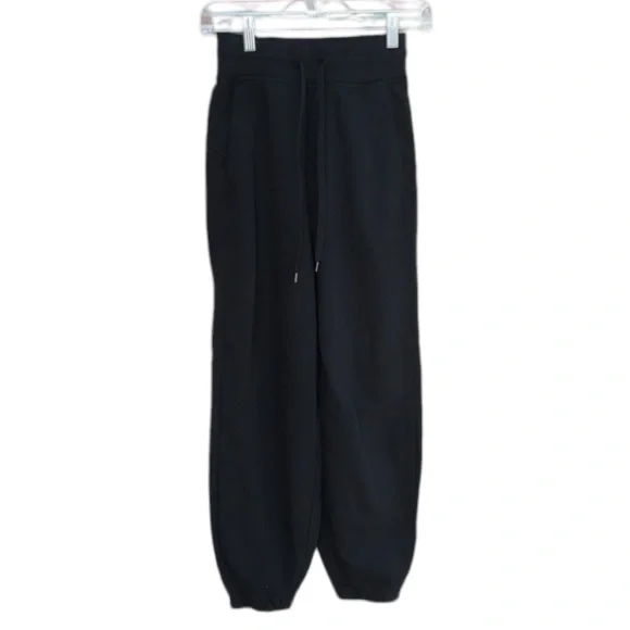 Lululemon Relaxed Fit Super-High Rise French Terry Full Length Jogger black sz 2 - Picture 6 of 9